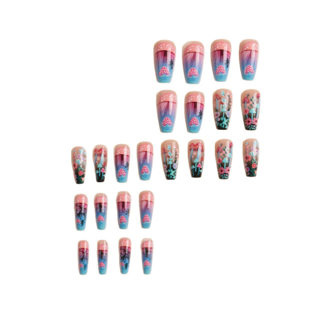 Artistic Floral Glow-in-the-Dark Nail Art Set Kalsten