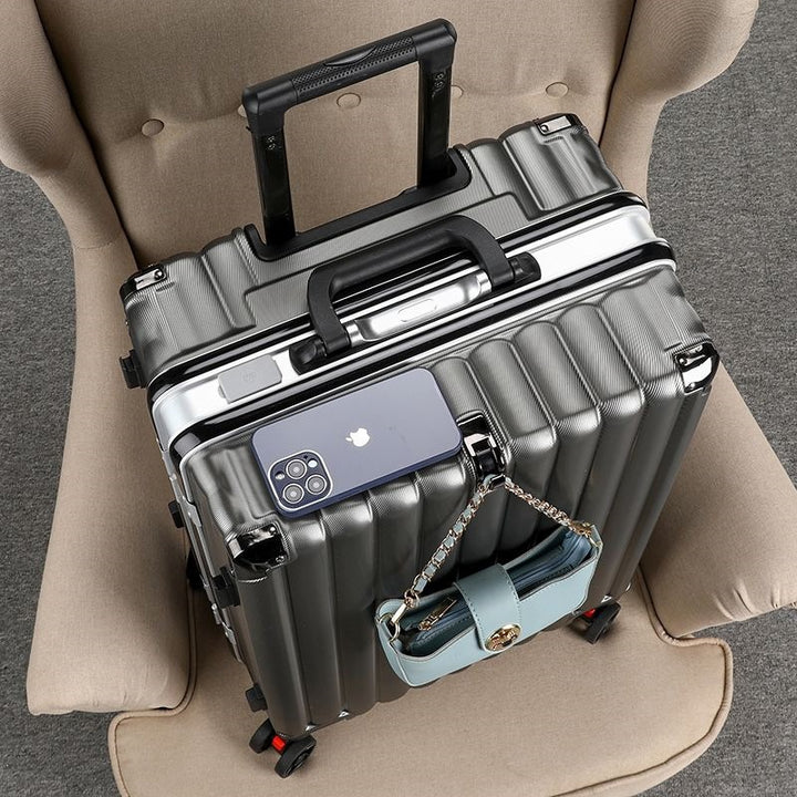Hard Shell Trolley With Integrated Usb Charging Port And Multifunctional Storage Kalsten