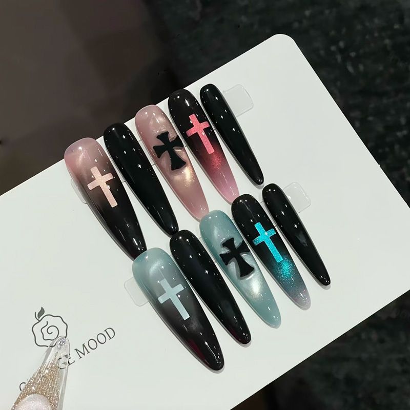 Artistic Long Stiletto Nail Enhancements Kalsten