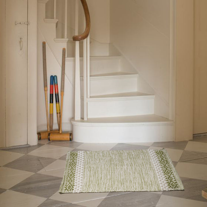 Woven runner with striped pattern, tassels and flat cotton structure Kalsten