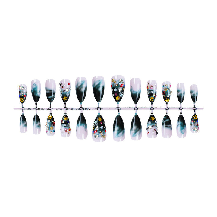 Artistic Press-On Nail Collection with Decorative Elements kalsten