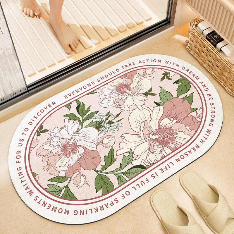 Stylish Floral Bath Mat