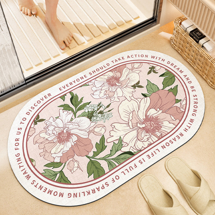 Stylish Floral Bath Mat