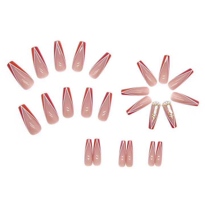Acrylic nail tips with neon decoration Kalsten