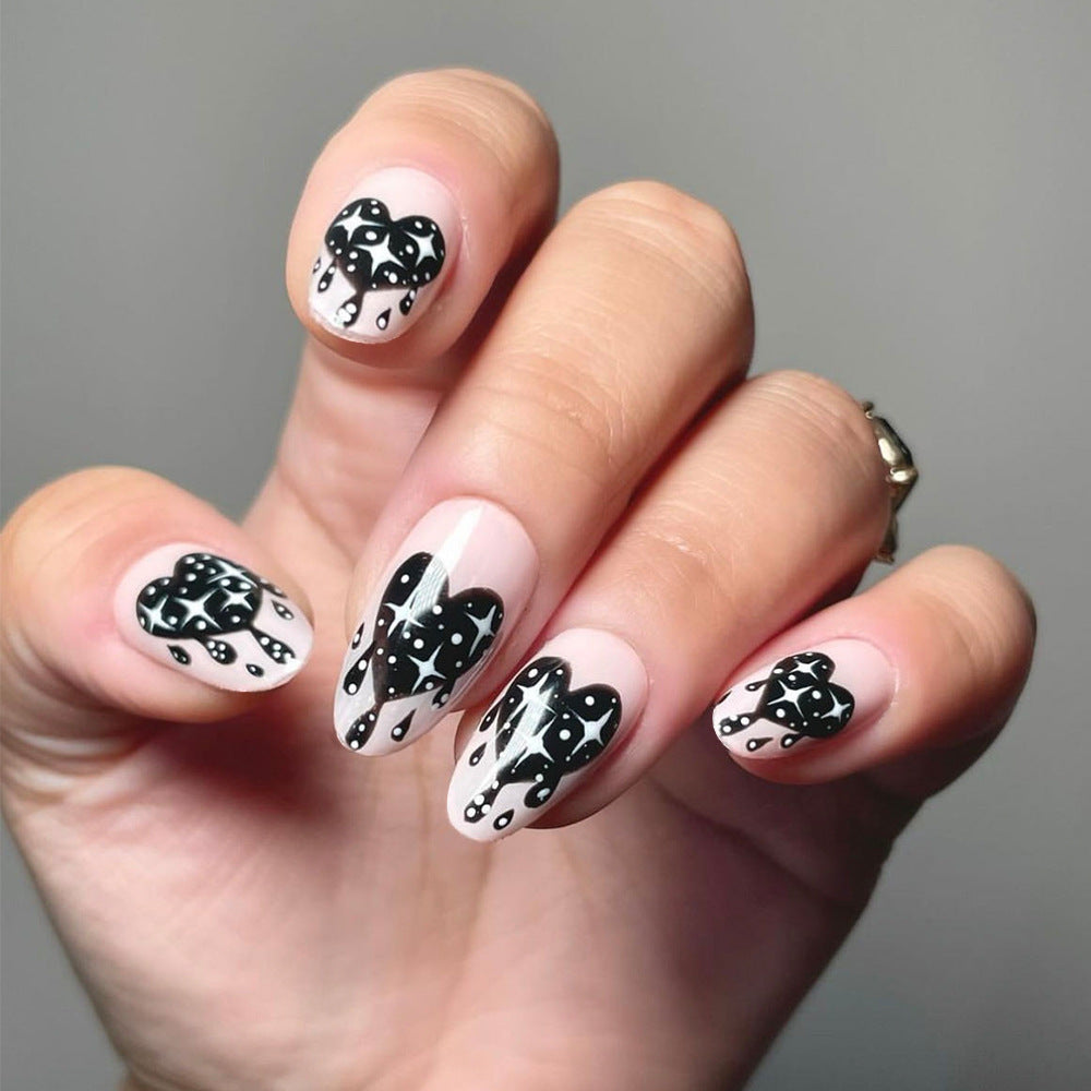 Artistic Heart-Design Press-On Nails Kalsten