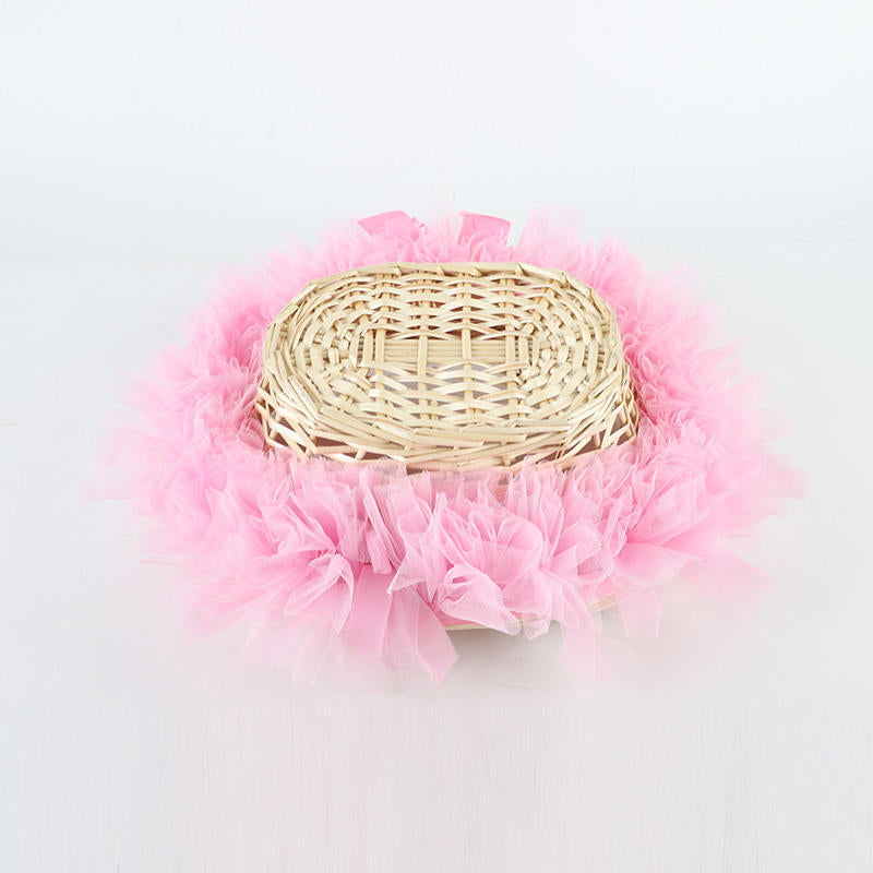 Decorative basket with ruffle detail Kalsten