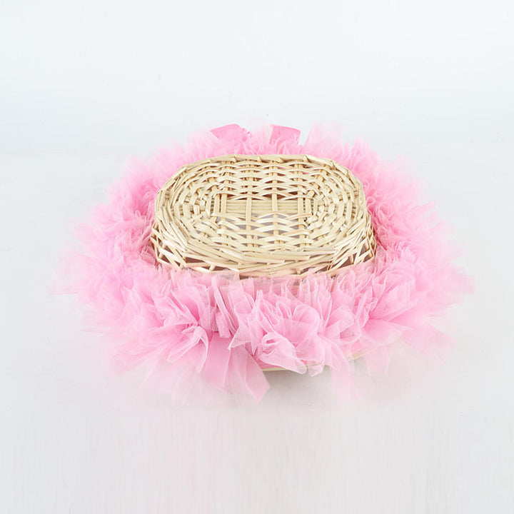 Decorative basket with ruffle detail Kalsten