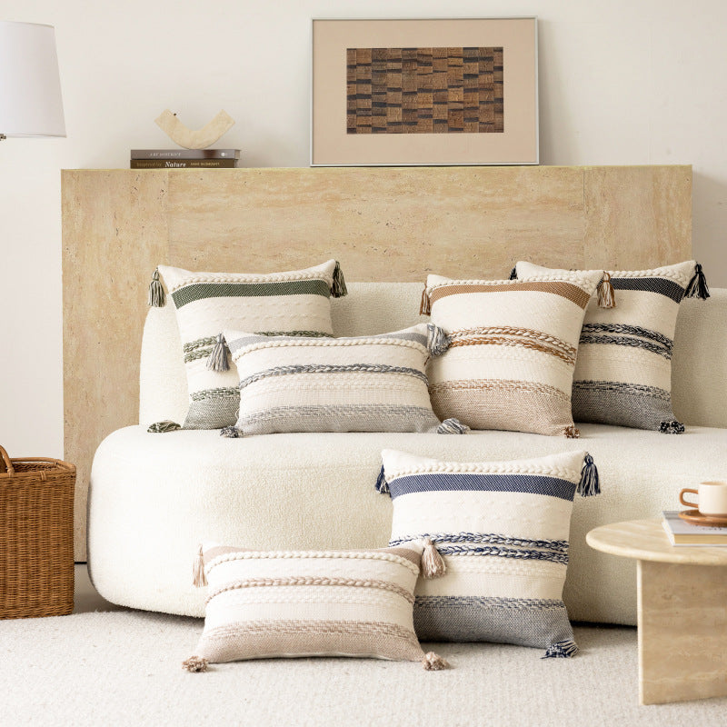 Textured Woven Decorative Cushion