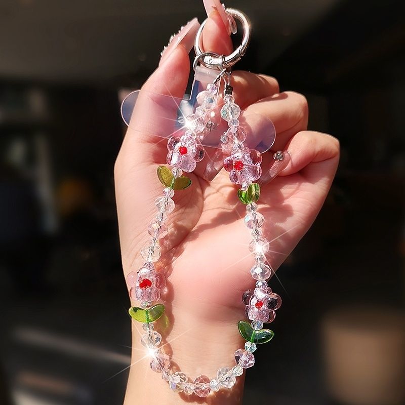 Floral Beaded Phone Lanyard Kalsten