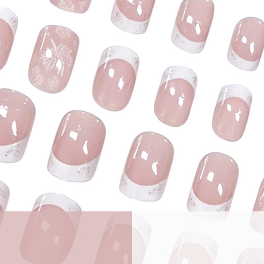 Floral French Tip Nail Enhancements Kalsten