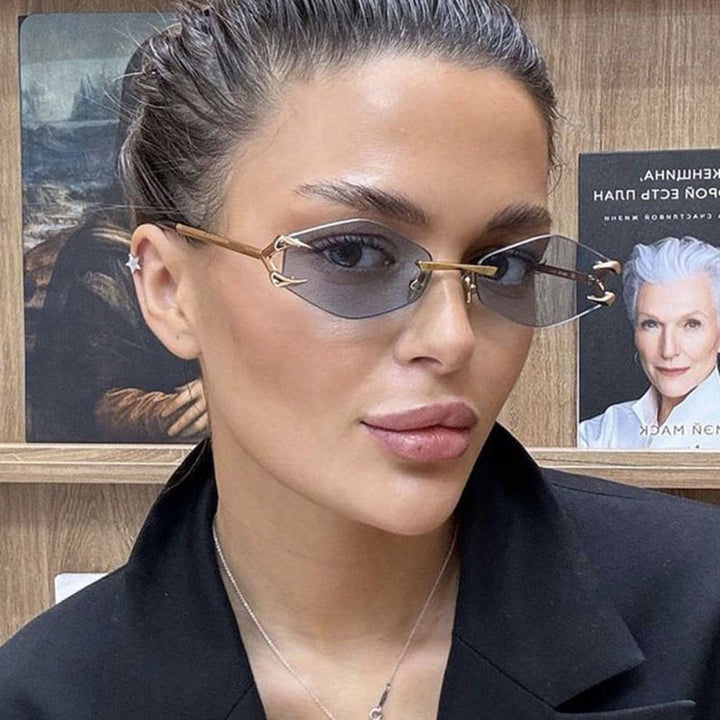 Women's geometric designer sunglasses with outstanding metal frame Kalsten