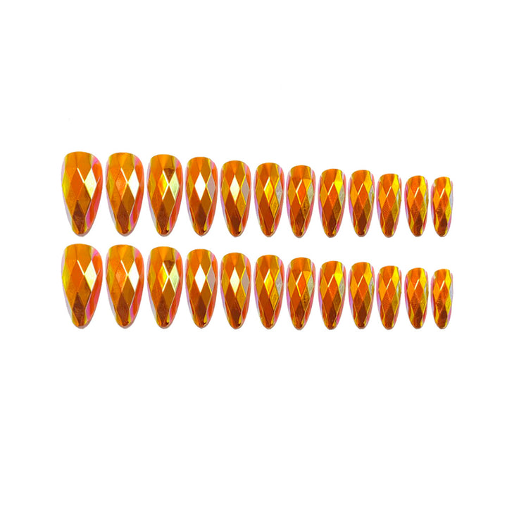 Shiny artificial nails with multifaceted design Kalsten
