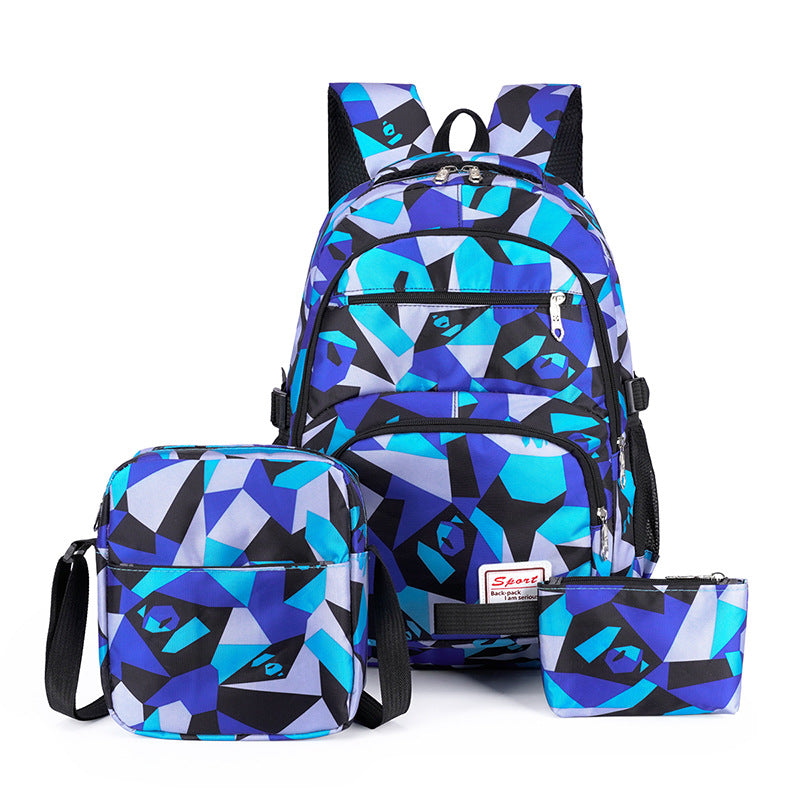 Versatile backpack set with creative geometric patterns Kalsten