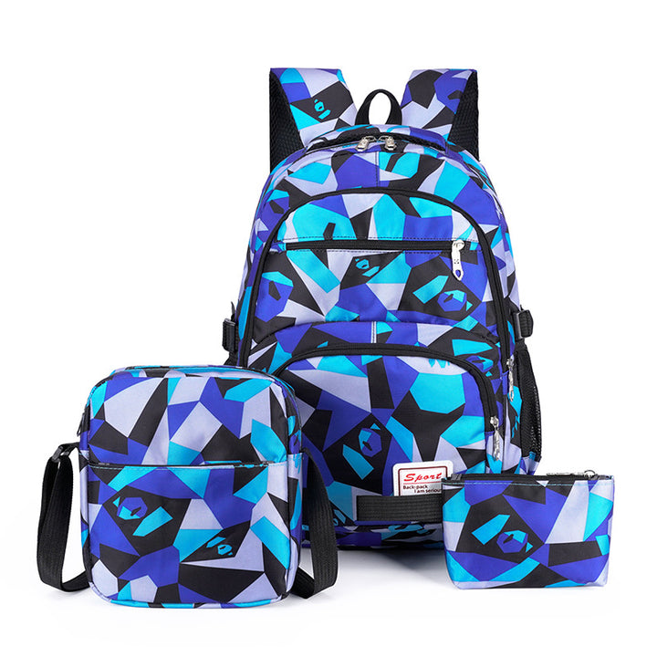 Versatile backpack set with creative geometric patterns Kalsten