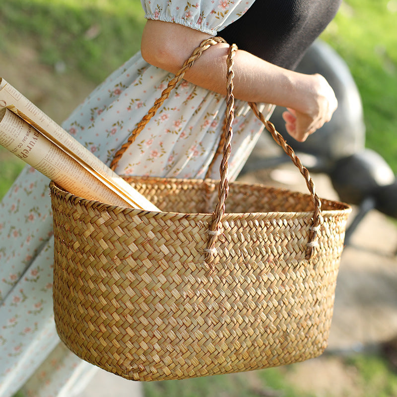 Handcrafted Woven Storage Tote Kalsten