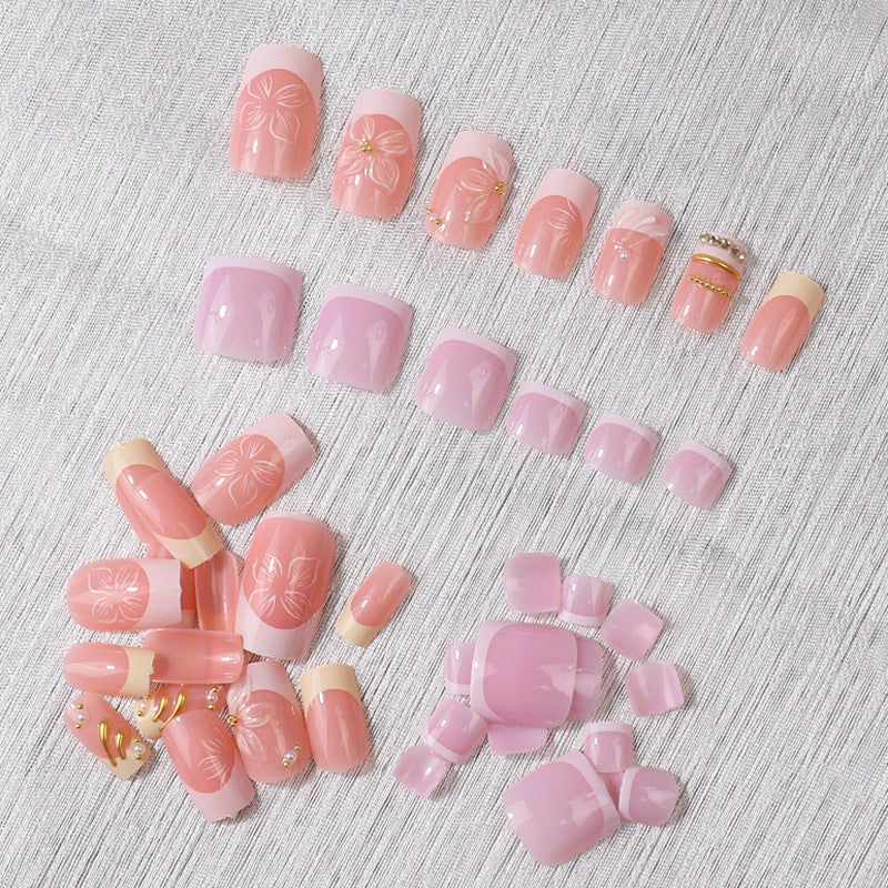 Premium French-Style Press-On Nail Set Kalsten