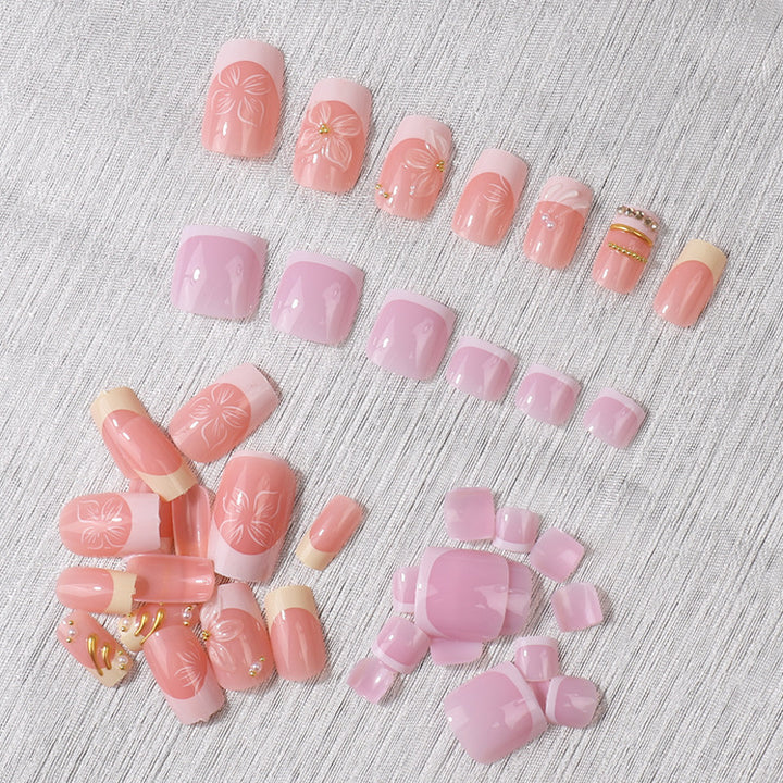 Premium French-Style Press-On Nail Set Kalsten