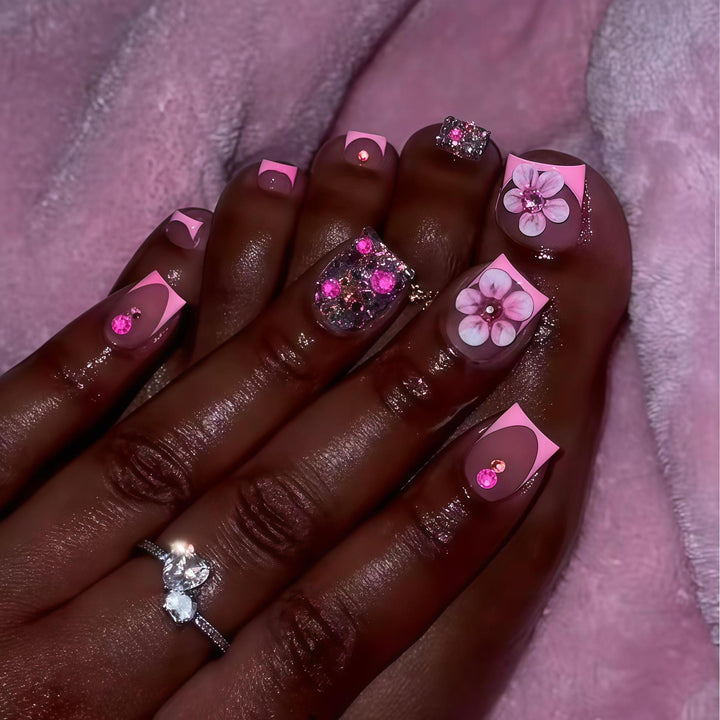 Artistic Floral Press-On Nail Set Kalsten 1787913642