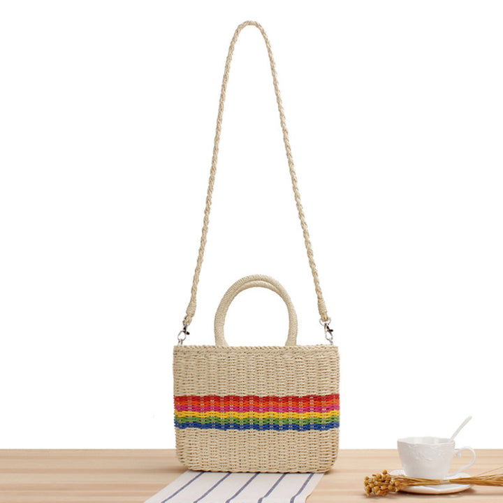 Colorful basket bag with unique details Kalsten