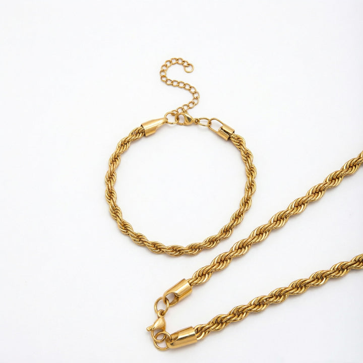 Braided Rope Chain Jewelry Set Kalsten