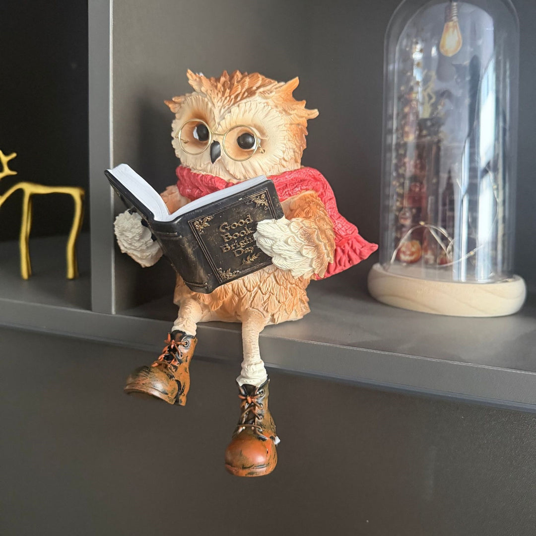 Figurine Reading Owl Kalsten