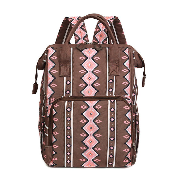 Geometric Patterned Travel Backpack
