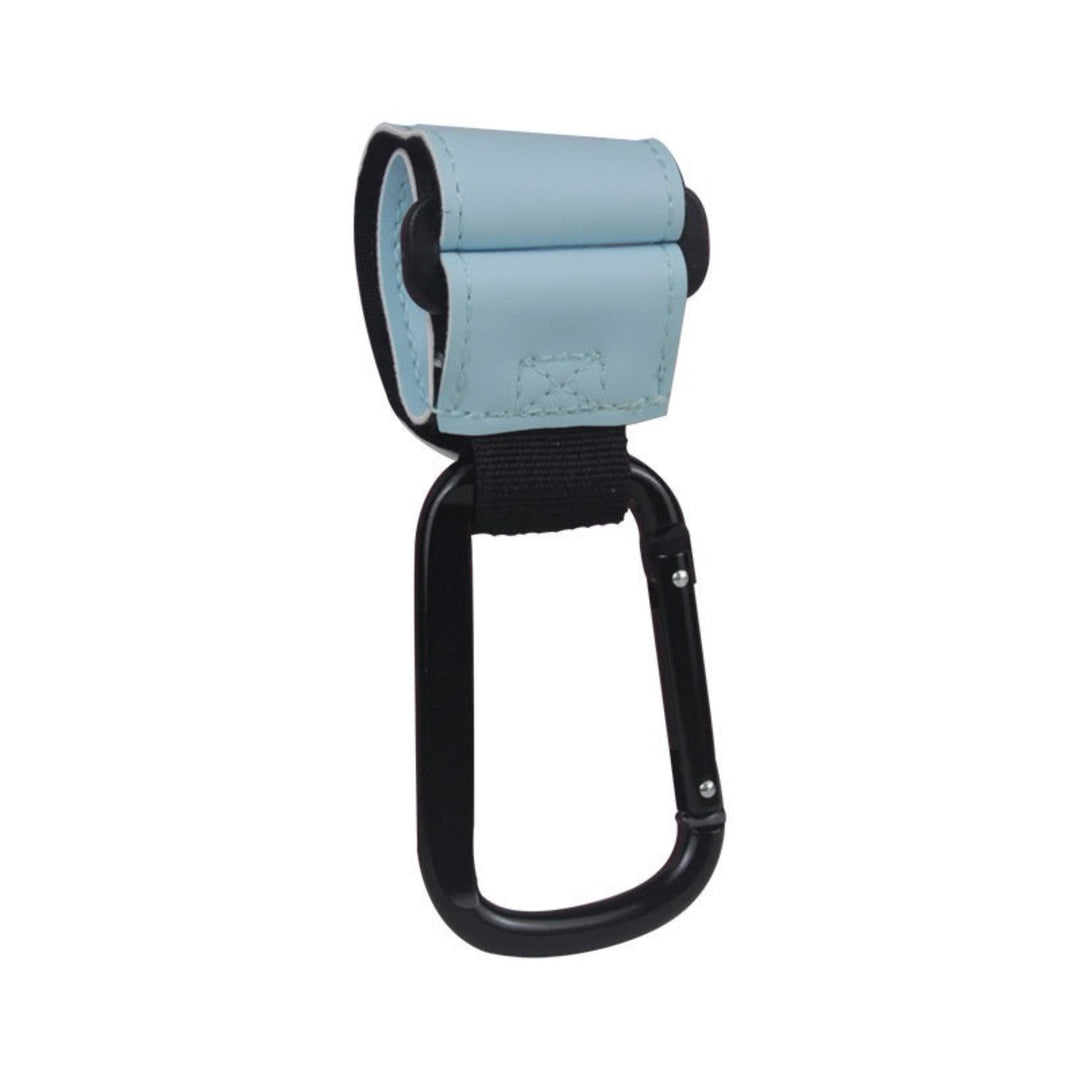 Heavy-Duty Leather Loop Stroller and Bag Carabiner Hook