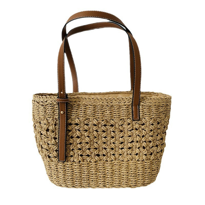 Handcrafted beach bag with high-quality leather handles Kalsten