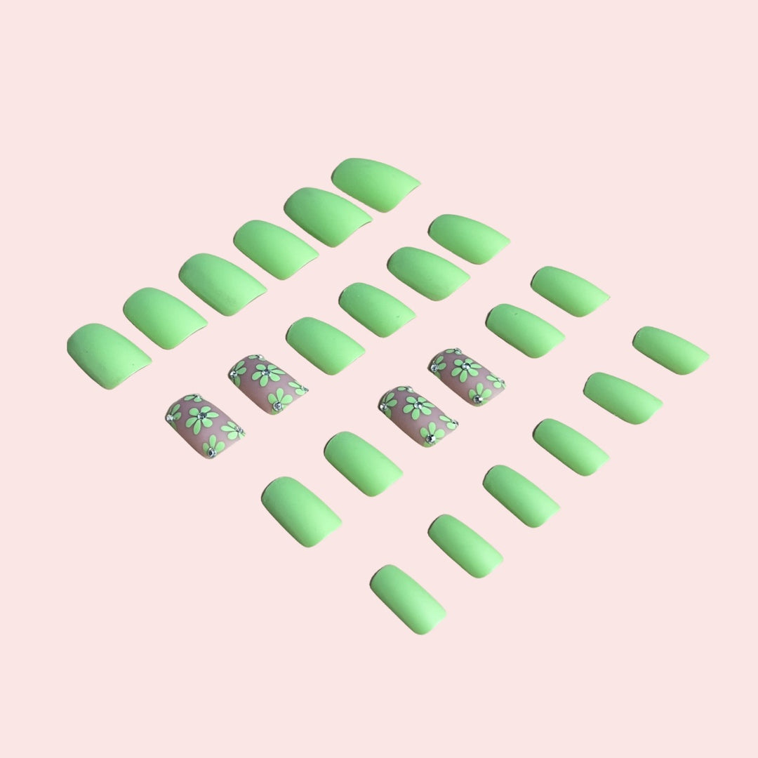 Floral Design Press-On Nails Kalsten