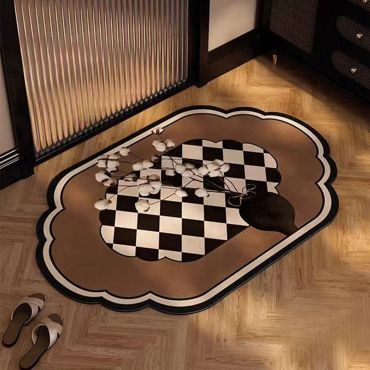 Stylish Checkerboard Floor Mat