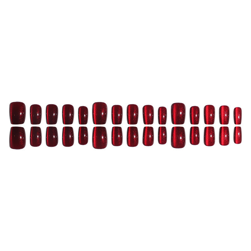 Glossy Long Square Press-On Nails Kalsten