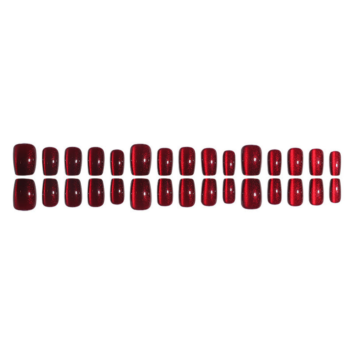 Glossy Long Square Press-On Nails Kalsten