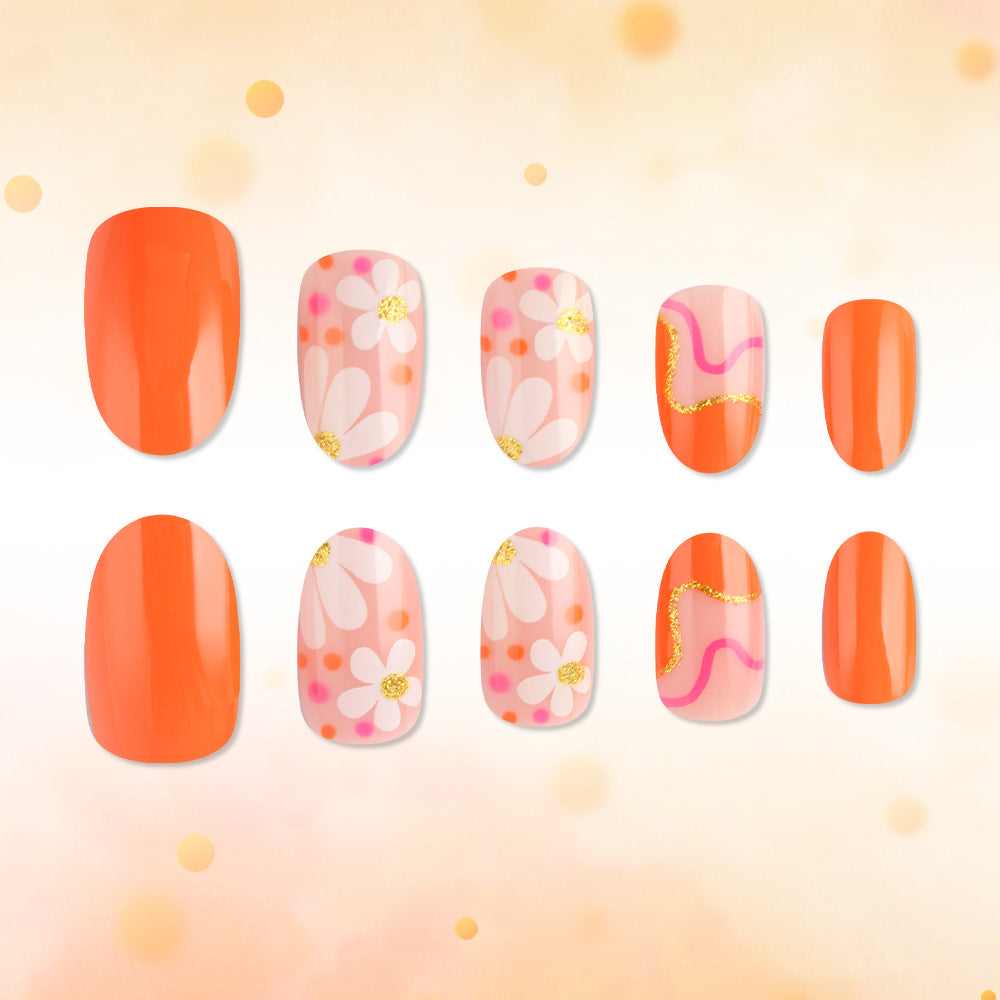 Artistic Flower Design Press-On Nails Kalsten