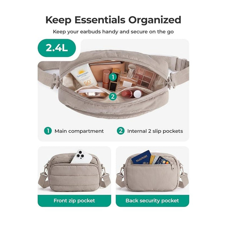 Fashionable shoulder bag with multifunctional compartments Kalsten