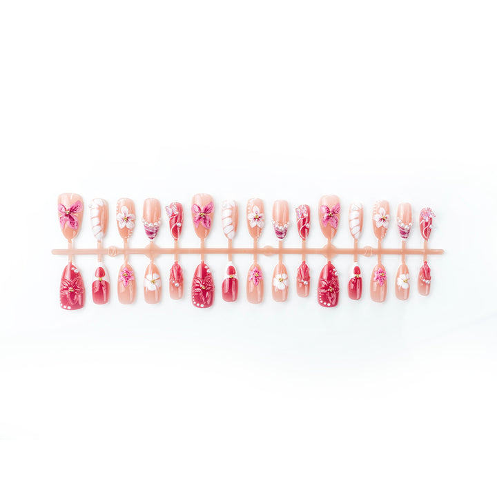 Detailed Floral Design Press-On Nails Kalsten