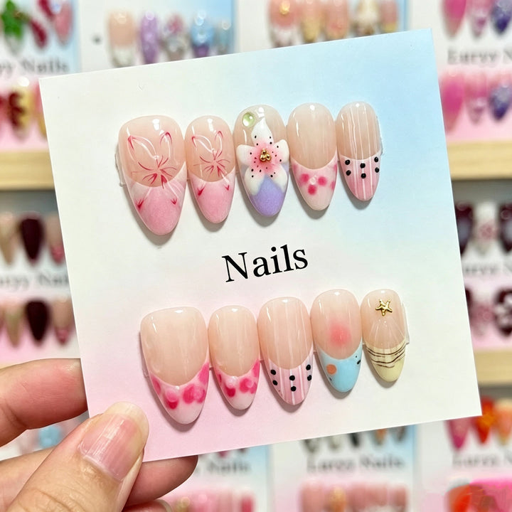 Playful Artisanal Press-On Nails Kalsten