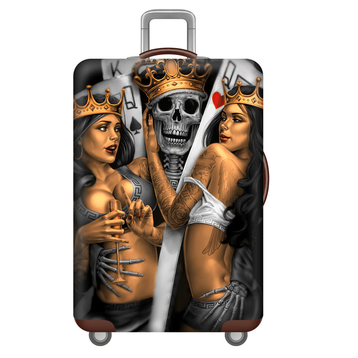 Men's hard-shell suitcase with unique skull design Kalsten
