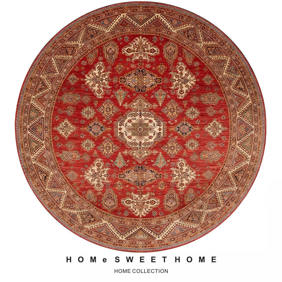 Vintage-Inspired Round Area Rug