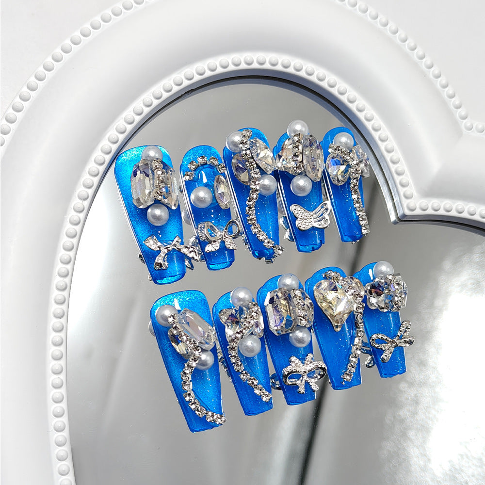 Nail Art Set with Professional Glitter and Rhinestone Decorations Kalsten