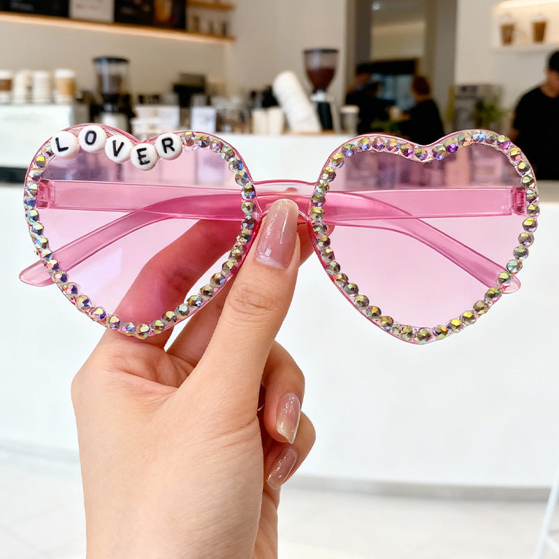 Heart-Shaped Rhinestone-Embellished Sunglasses Kalsten 1787141205