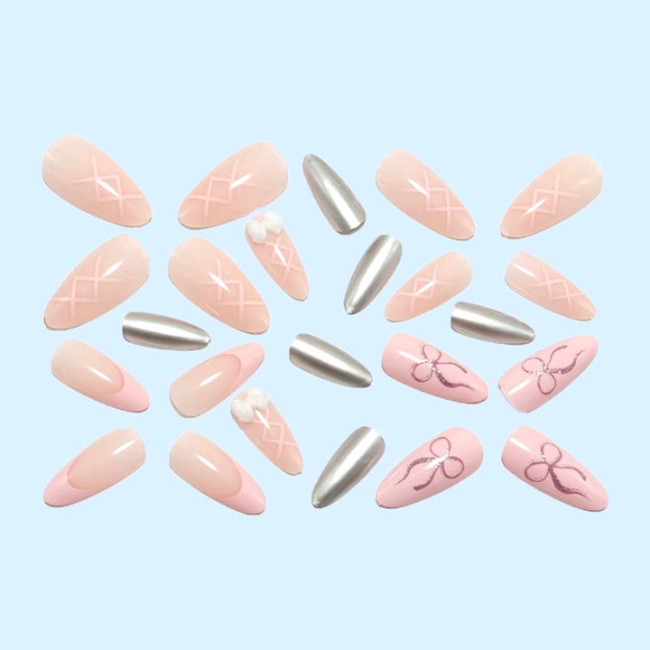 Nail art with refined bow designs Kalsten
