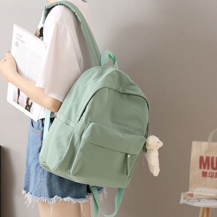 Casual Backpack with Plush Keychain Kalsten