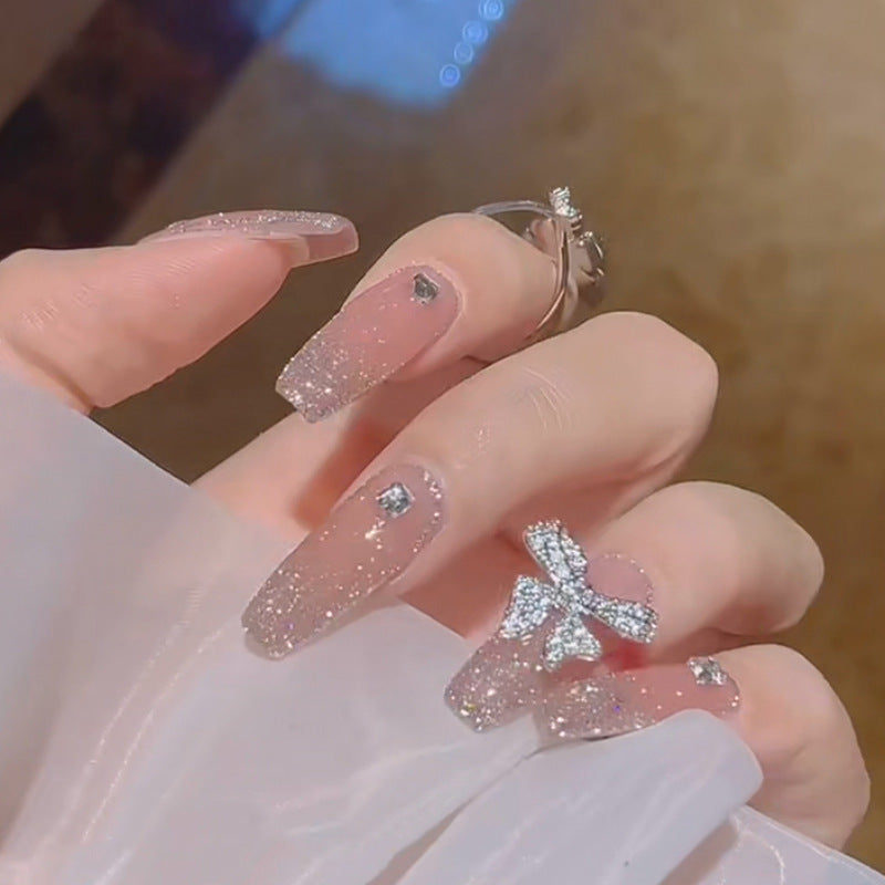Stylish heart and ombre design artificial nails Kalsten