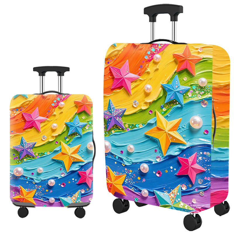 Tropical Leaf Print Hard Shell Luggage Kalsten
