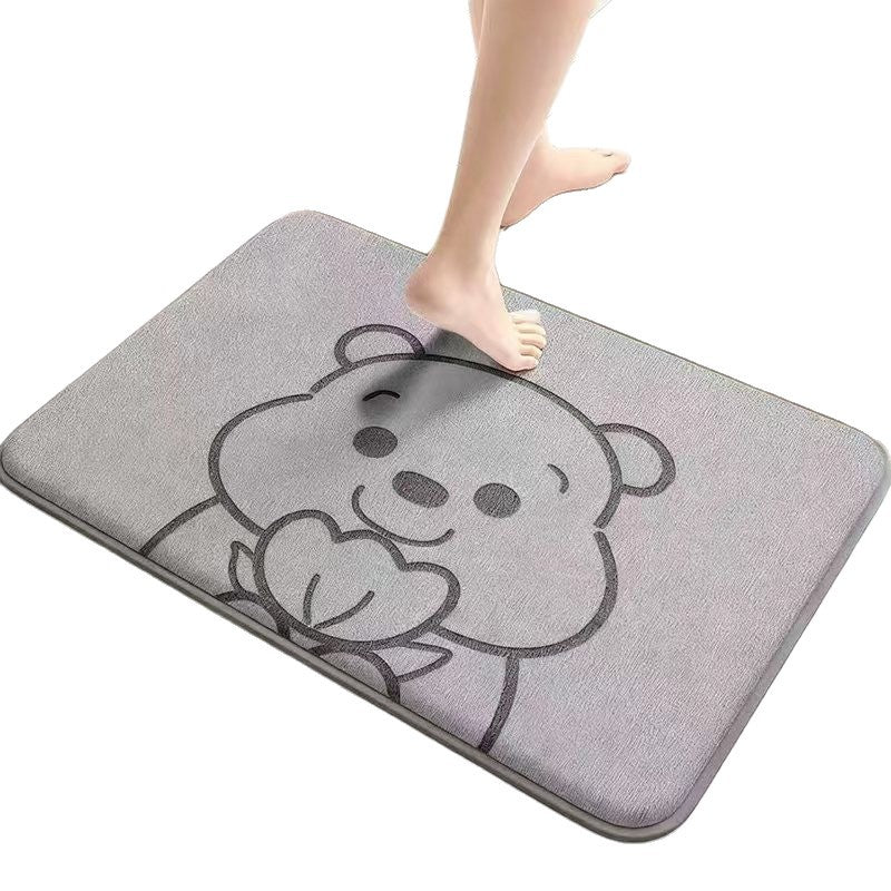 Absorbent Cartoon-Themed Bath Mat Kalsten