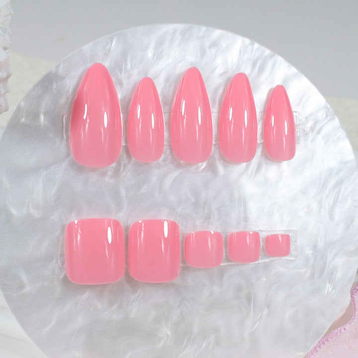 Artificial nail set with elegant high-gloss fingernails and toenails Kalsten