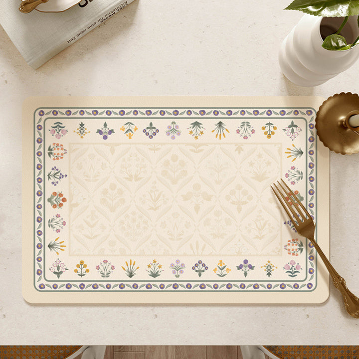 Floral Design Kitchen Mat Kalsten
