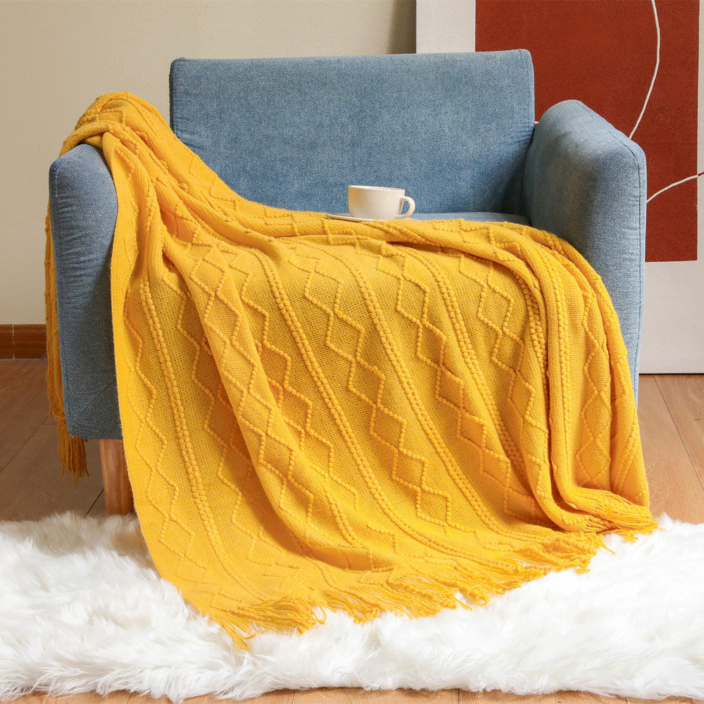 Cozy Knitted Throw Blanket