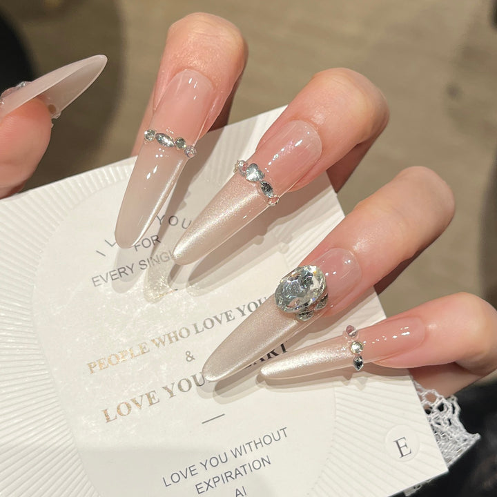 Luxury Rhinestone-Embellished Press-On Nail Set Kalsten