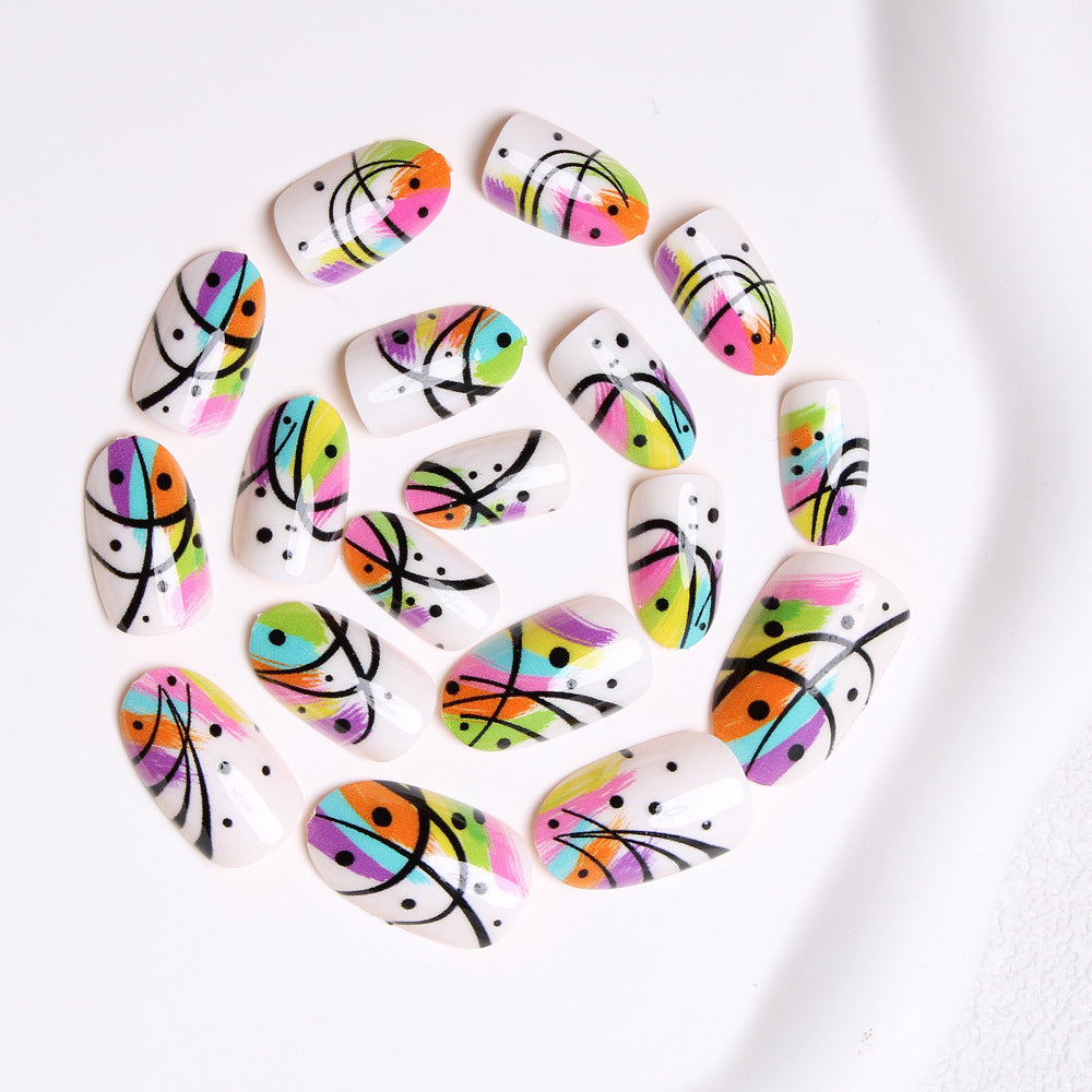 Artistic Abstract Pattern Press-On Nails Kalsten